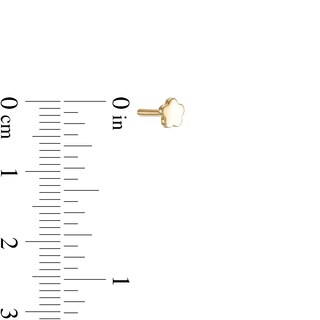 Single 019 Gauge Cubic Zirconia Semi-Circle and Bar Cartilage Barbell in 14K Gold