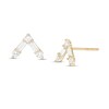 Thumbnail Image 1 of Multi-Shape Cubic Zirconia "V" Stud Earrings in 10K Gold