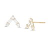 Thumbnail Image 0 of Multi-Shape Cubic Zirconia "V" Stud Earrings in 10K Gold