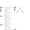 Thumbnail Image 2 of Multi-Shape Cubic Zirconia "V" Stud Earrings in 10K Gold