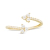 Thumbnail Image 1 of 10K Gold CZ Trios Open Shank Ring - Size 7