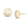 Thumbnail Image 1 of Cubic Zirconia Flat Disc Stud Earrings in 10K Gold