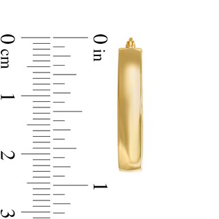 22mm Hoop Earrings in 10K Tube Hollow Gold