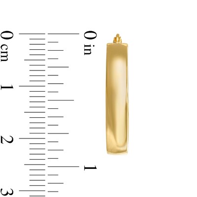 22mm Hoop Earrings in 10K Tube Hollow Gold