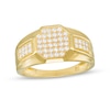 Thumbnail Image 1 of 10K Semi-Solid Gold CZ Octagon-Top Ring - Size 10