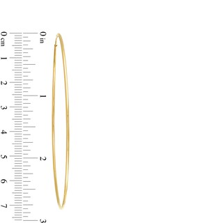 Continuous 70mm Hollow Hoop Earrings in 10K Gold