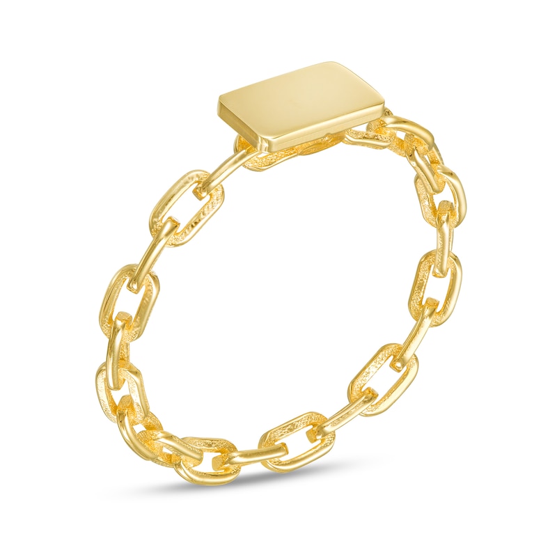 Made in Italy ID Chain Ring in 10K Gold - Size 7