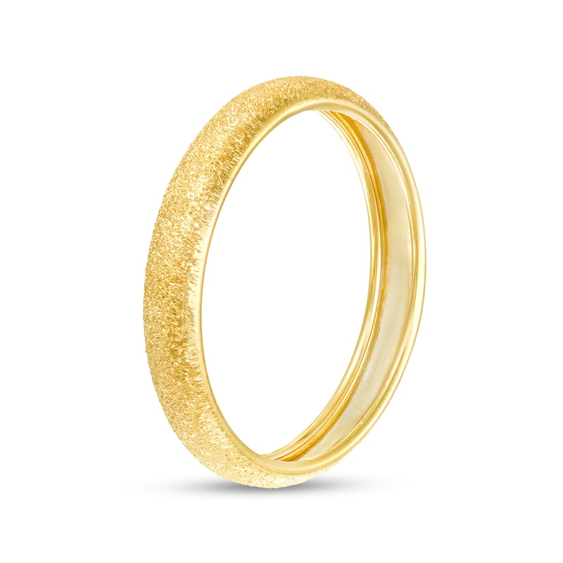 Made in Italy 3mm Shimmer Band in 10K Gold - Size 7