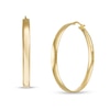 Thumbnail Image 0 of Made in Italy 40mm Flat Hoop Earrings in 10K Hollow Gold