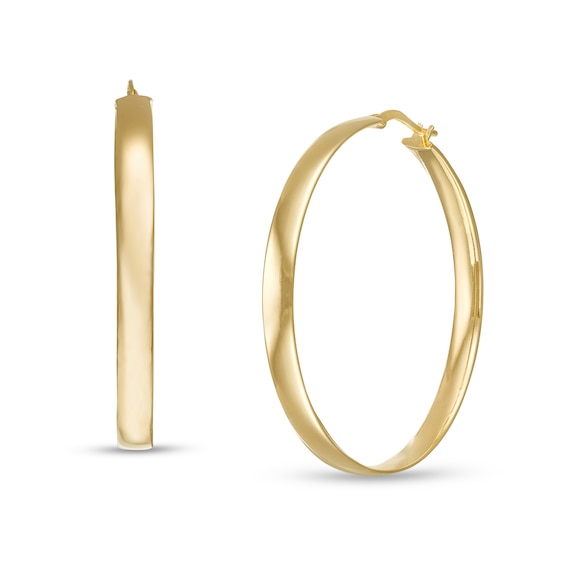10K Gold Bonded 40mm Flat Hoops