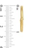 Thumbnail Image 2 of Made in Italy Multi-Texture 20mm Hollow Hoop Earrings in 10K Gold