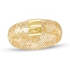 Thumbnail Image 0 of Made in Italy 5mm Mesh Ring in 10K Solid Mesh and Sheet Gold - Size 7