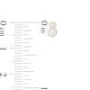 Thumbnail Image 2 of Cubic Zirconia Duo Bead Frame Stud Earrings in 10K Gold