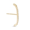 Thumbnail Image 2 of Cubic Zirconia Curved Bar Stud Earring in 10K Gold