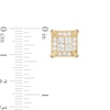 Thumbnail Image 2 of Princess-Cut Quad Cubic Zirconia Square Frame Stud Earrings in 10K Gold