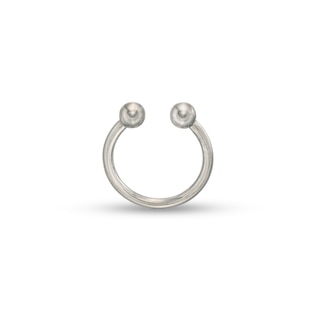 Solid Titanium Ball Ends Horseshoe - 16G 3/8"