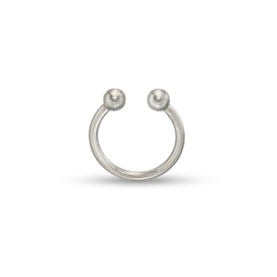 Solid Titanium Ball Ends Horseshoe - 16G 3/8"