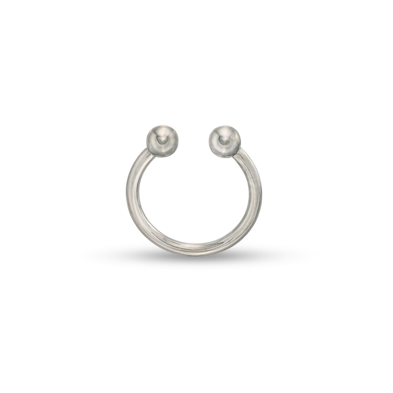 Solid Titanium Ball Ends Horseshoe - 16G 3/8"