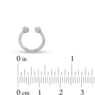 Solid Titanium Ball Ends Horseshoe - 16G 3/8"