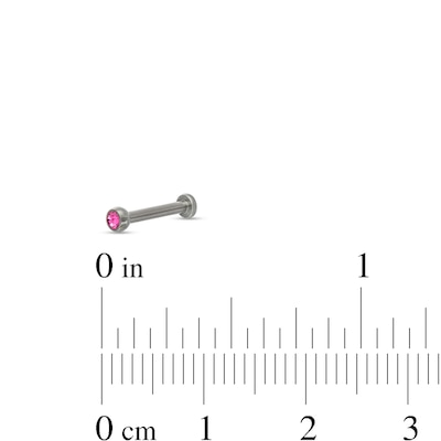 Titanium Pink Crystal Stud - 16G 5/16"