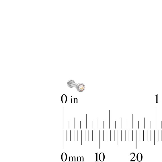 Solid Titanium Iridescent Crystal Stud - 16G 5/16"