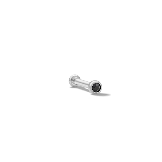 Titanium Black Crystal Stud - 16G 5/16"