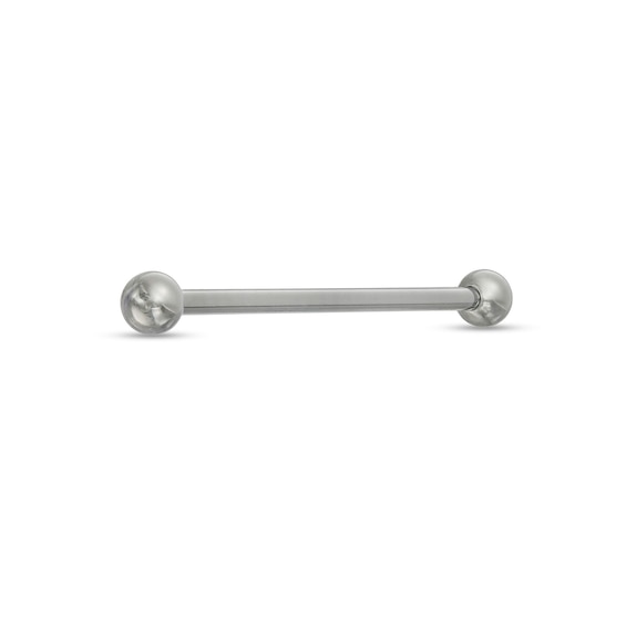 Solid Titanium Industrial Barbell - 14G 1 1/2"
