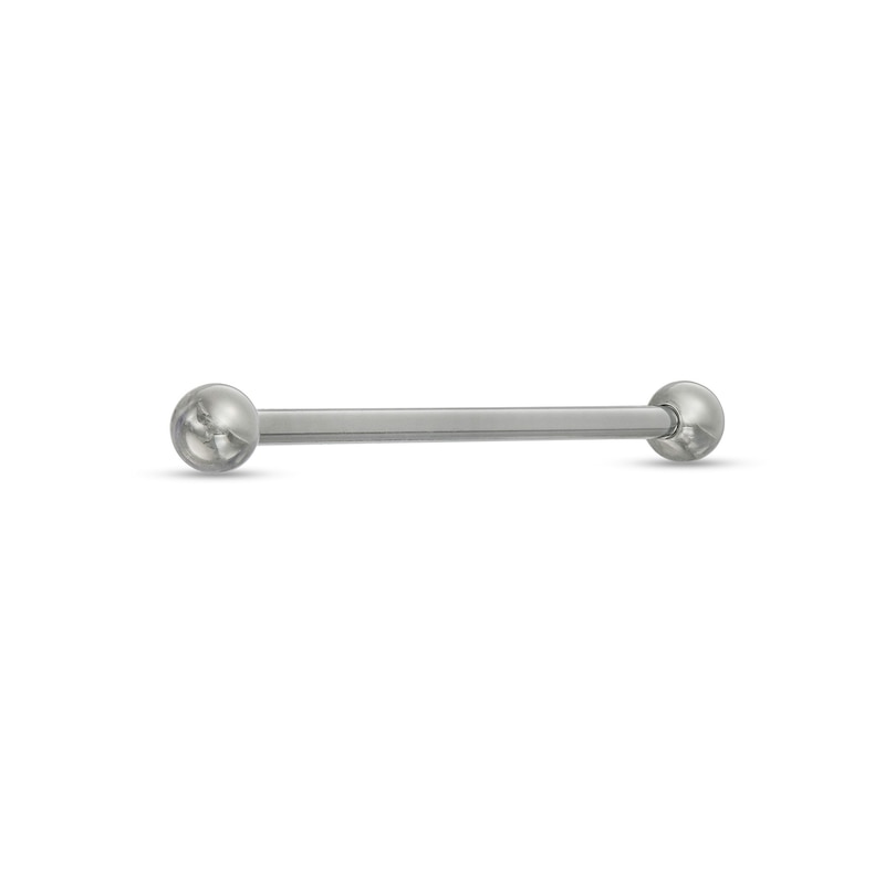Solid Titanium Industrial Barbell - 14G 1 1/2"