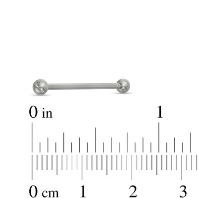 Solid Titanium Industrial Barbell - 14G 1 1/2"