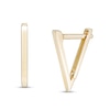 Thumbnail Image 1 of V-Shaped Profile Huggie Hoop Earrings in 10K Gold