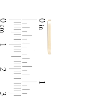 V-Shaped Profile Huggie Hoop Earrings in 10K Gold