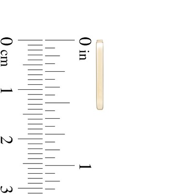 V-Shaped Profile Huggie Hoop Earrings in 10K Gold