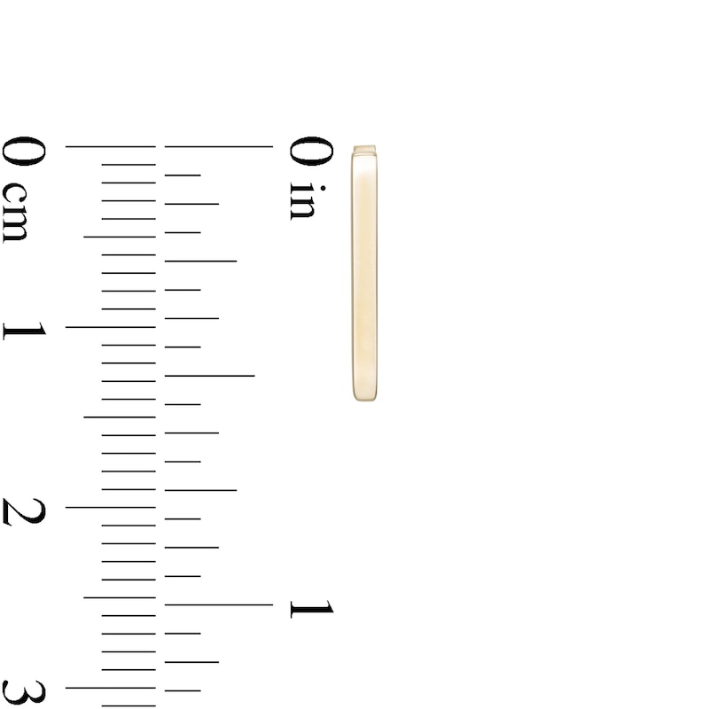 Main Image 2 of V-Shaped Profile Huggie Hoop Earrings in 10K Gold