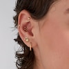 Thumbnail Image 1 of Cubic Zirconia Bead Sun Stud Earrings in 10K Gold