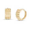 Thumbnail Image 1 of 10mm Triple Row Spike Hoop Earrings in 10K Gold