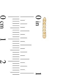 7.5mm Bead Huggie Hoop Earrings in 10K Gold