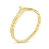 Double Row Chevron Split Shank Ring in 10K Gold - Size 7