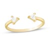 Triangle-Shape Cubic Zirconia Open Shank Ring in 10K Gold - Size 7