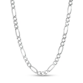 Made in Italy 120 Gauge Solid Figaro Chain Necklace in Sterling Silver – 22"