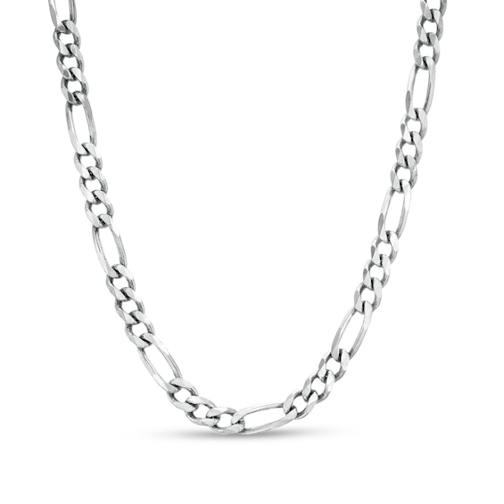 Made in Italy 150 Gauge Solid Figaro Chain Necklace in Sterling Silver – 26"