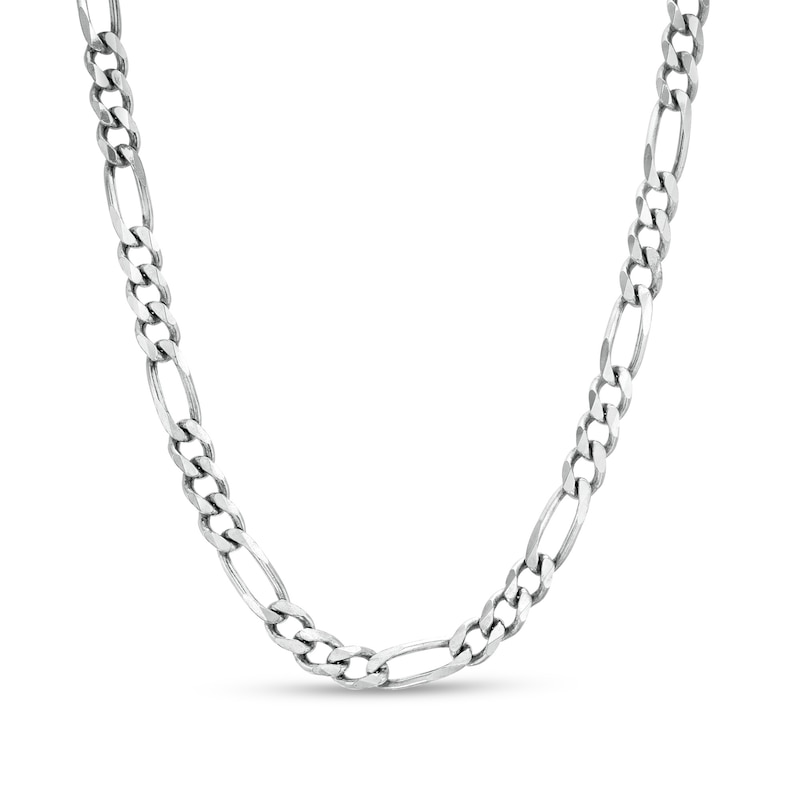 Main Image 1 of Sterling Silver Figaro Chain Made in Italy - 26"