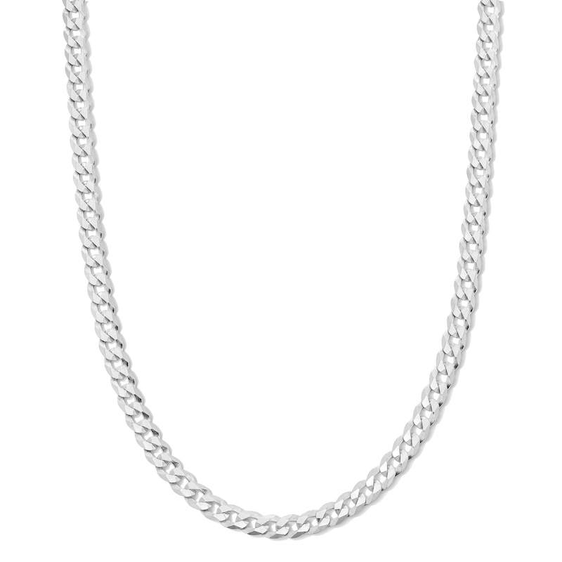 Made in Italy 100 Gauge Solid Flat Curb Chain Necklace in Sterling Silver – 20"