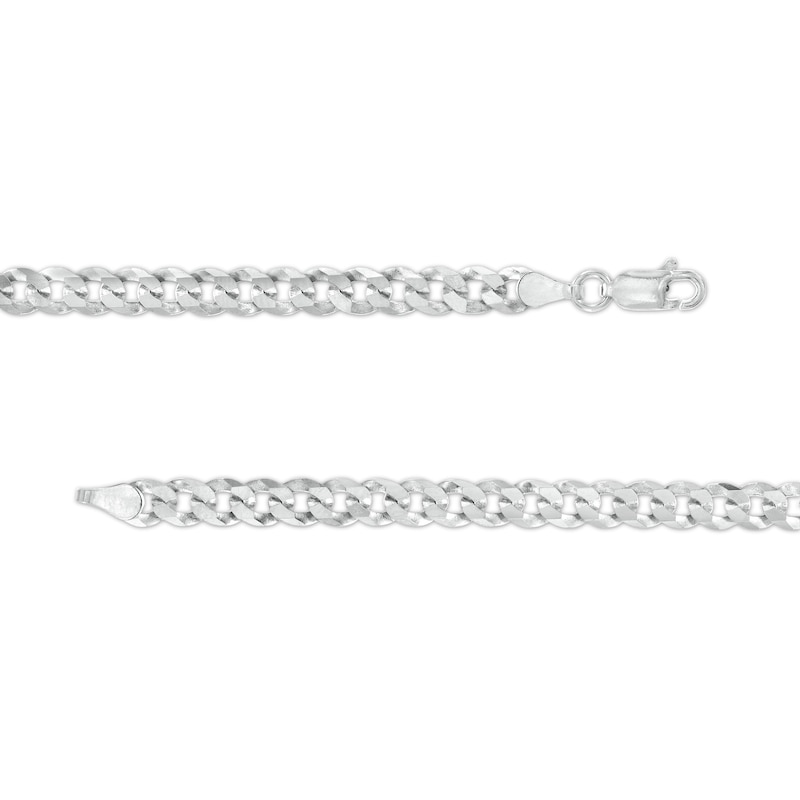 Made in Italy 100 Gauge Solid Flat Curb Chain Necklace in Sterling Silver – 20"