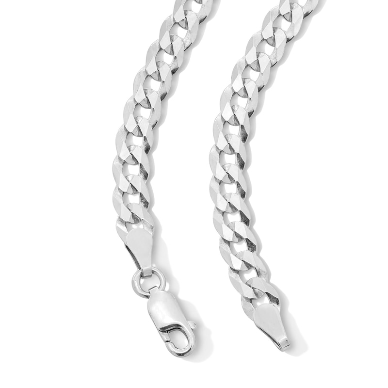 Main Image 3 of Sterling Silver Flat Curb Chain Made in Italy - 20"