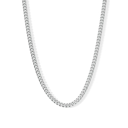 Made in Italy 080 Gauge Solid Curb Chain Necklace in Sterling Silver - 18&quot;