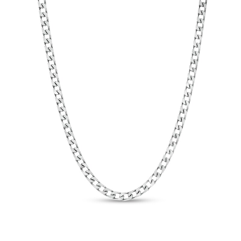 Made in Italy 120 Gauge Solid Curb Chain Necklace in Sterling Silver – 24"