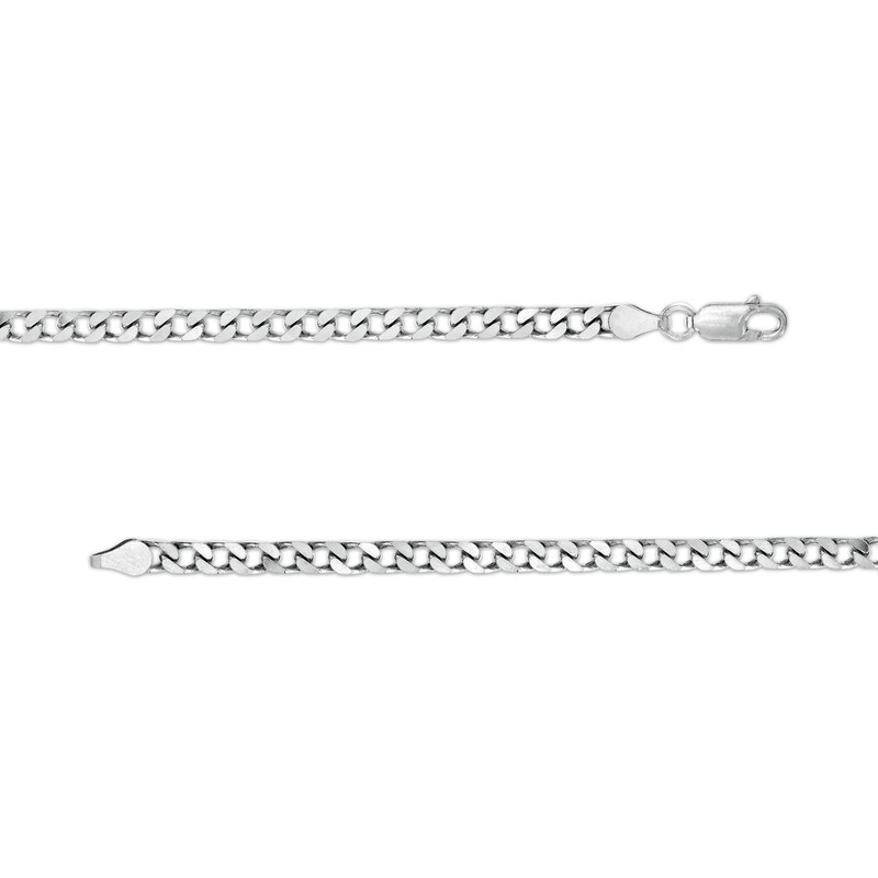 Main Image 2 of Made in Italy 120 Gauge Solid Curb Chain Necklace in Sterling Silver – 24"