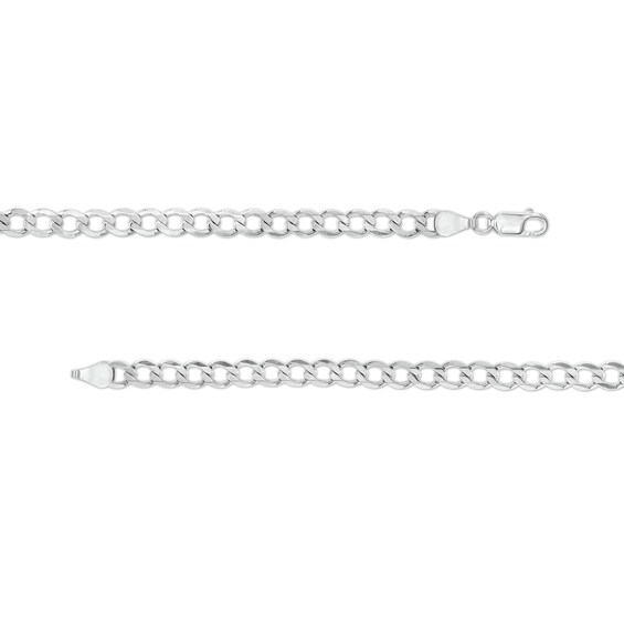 Made in Italy 120 Gauge Diamond-Cut Solid Curb Chain Necklace in Sterling Silver – 24"