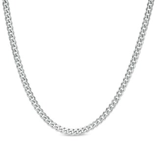Made in Italy 080 Gauge Solid Cuban Curb Chain Necklace in Sterling Silver - 20"