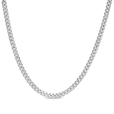 Made in Italy 080 Gauge Solid Cuban Curb Chain Necklace in Sterling Silver - 20"